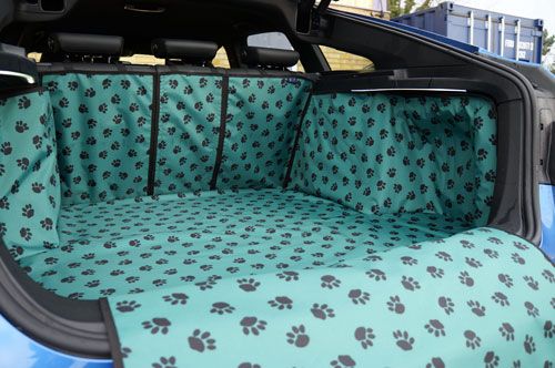 Green with Black Paw Print Boot Liner Example