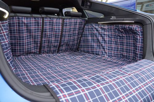 Blue, Red and White Checked Boot Liner Example